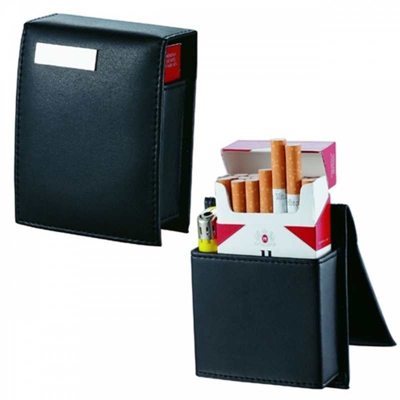 Visol Teresina Black Leather Cigarette Case