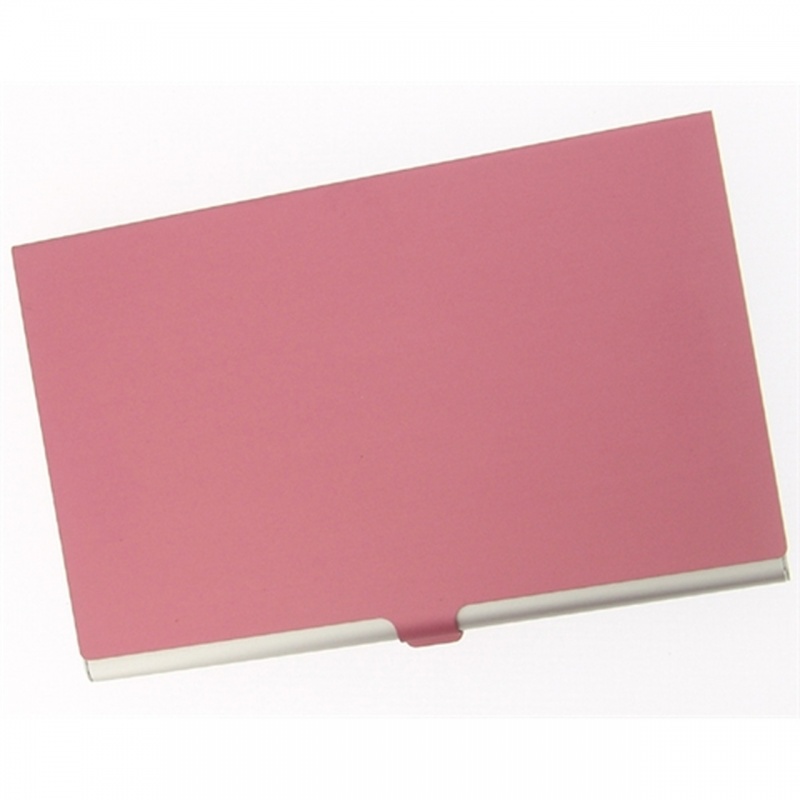 Red Cover Aluminum Business Card Case