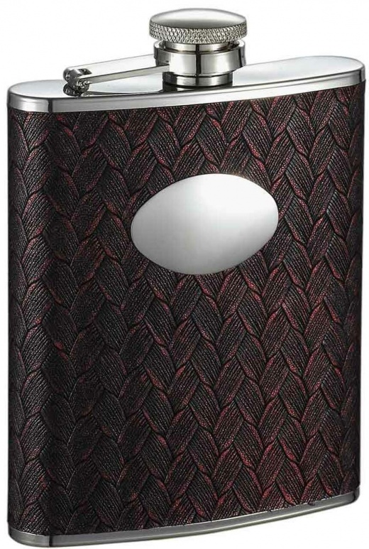 Visol Zandor Reddish Black Stainless Steel Hip Flask