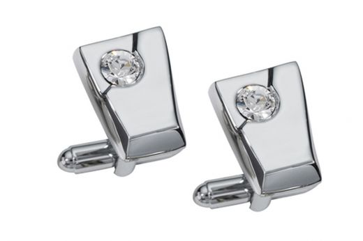 Visol The Diamond Inlaid Crystal Stainless Steel Cufflinks