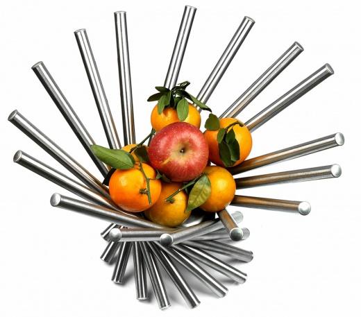 Visol Heliot Stainless Steel Modern Fruit Bowl