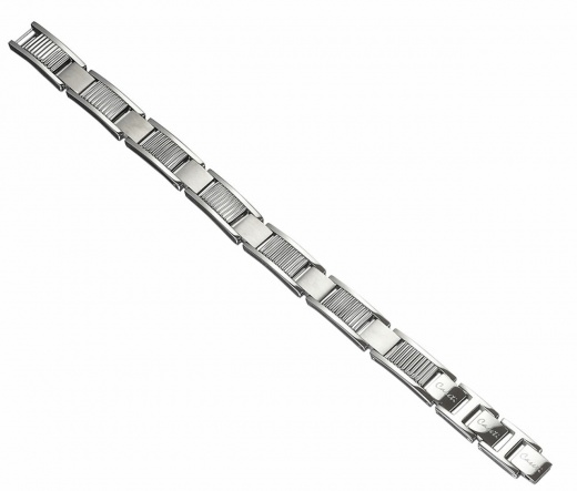 Caseti Vertical Ribbed Stainless Steel Bracelet