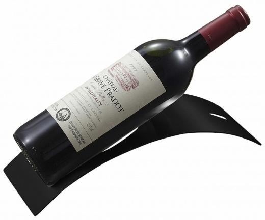 Visol Barolo Matte Black Stainless Steel Wine Bottle Stand
