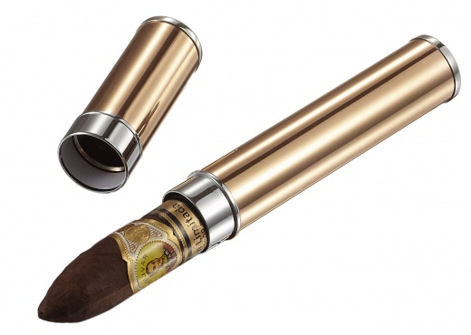 Visol Teman Rose Gold Finish Cigar Tube
