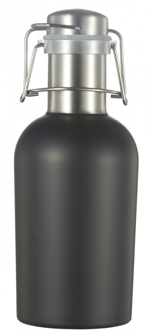 Visol Black Matte 32Oz Beer Growler With Engraving