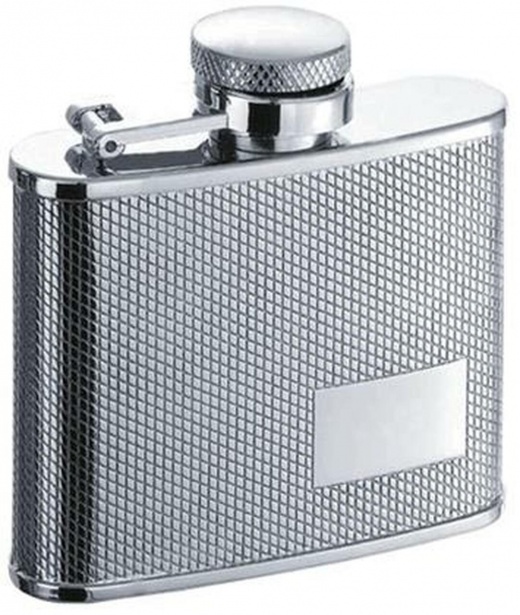 Visol Sparkle Diamond Stainless Steel 4Oz Hip Flask