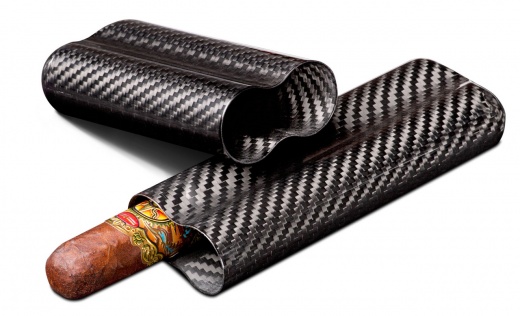 Visol Night Carbon Fiber 2 Finger Cigar Case