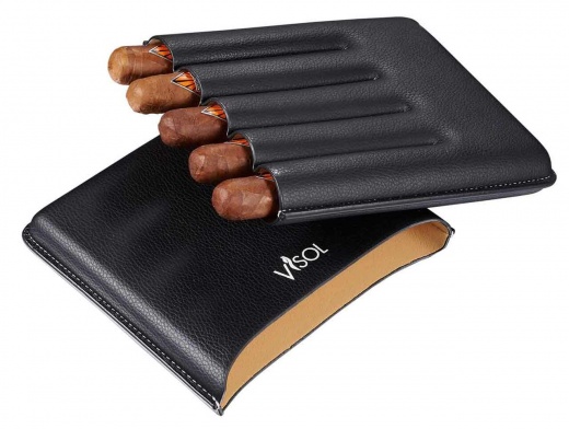 Visol Dakota Black 60 Ring Gauge Cigar Case