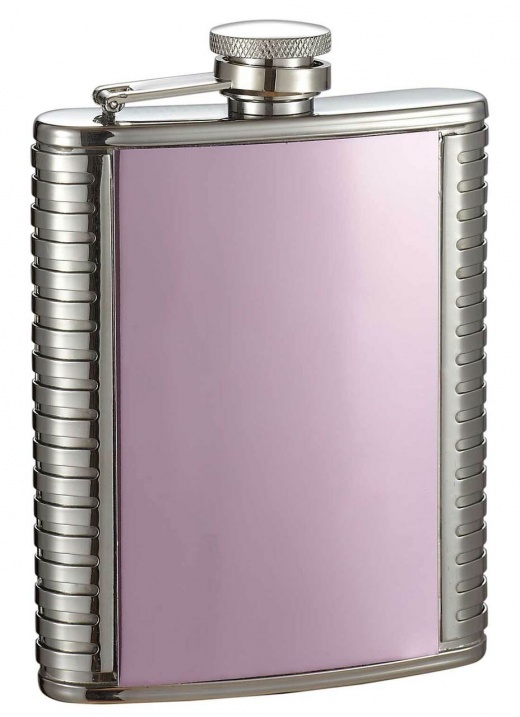 Visol Mika Pink Aluminum Engraving Plate Liquor Flask