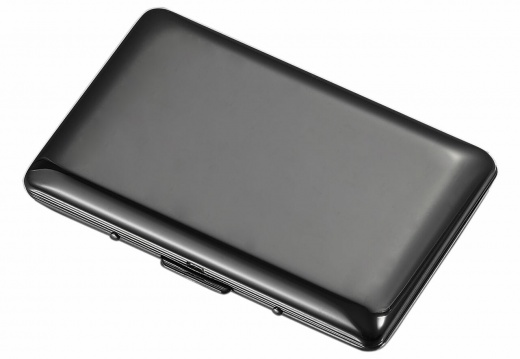 Visol Avery Polished Gun Metal Business Card Holder