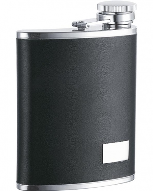 Visol Zen Synthetic Leather Stainless Steel 7Oz Wide Mouth Flask
