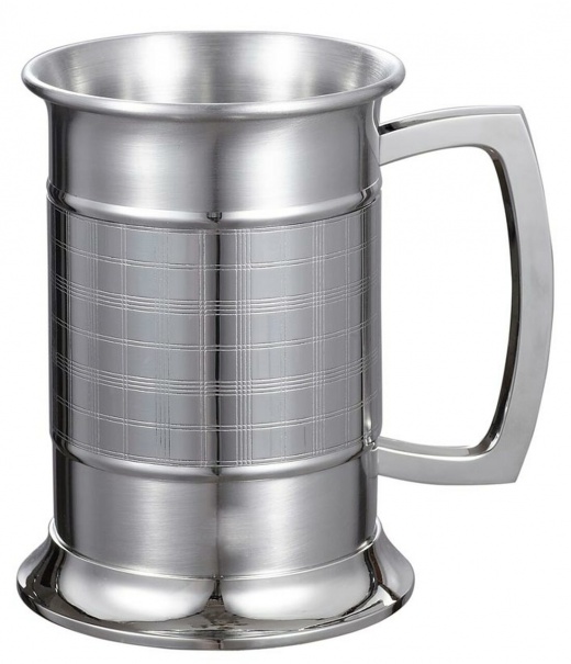 Visol Metric Glass Bottom 16 Ounce Stainless Steel Beer Mug