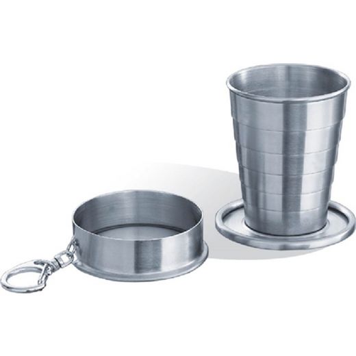 Visol Stainless Steel Telescopic 2Oz Shot Cup with Key Chain