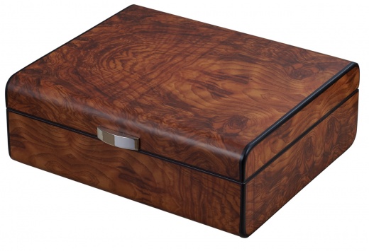 Visol Widar Burlwood Cigar Humidor - Luxury Cigar Storage
