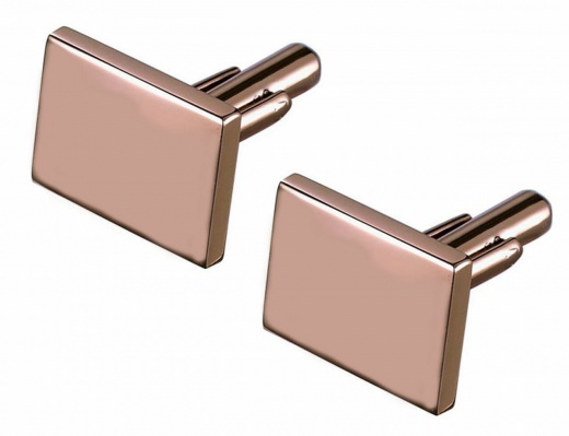 Visol Reza Rose Gold Metal Rectangular Cufflinks