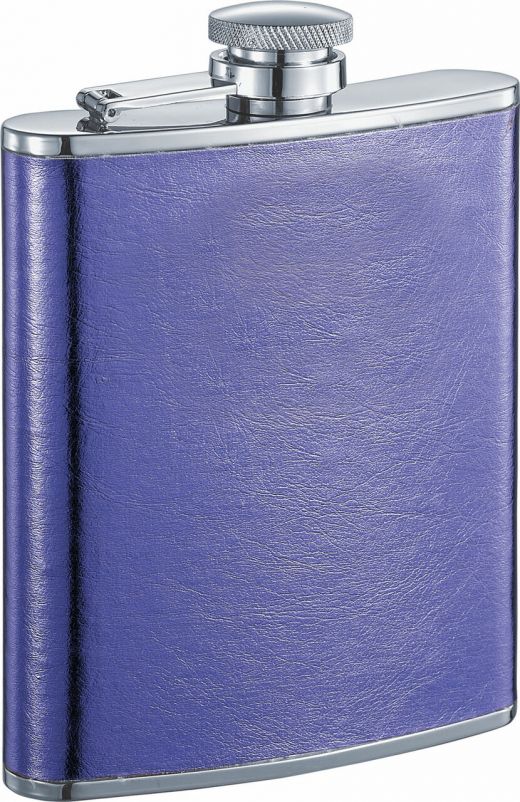 Visol Violet Purple Leather Liquor Flask