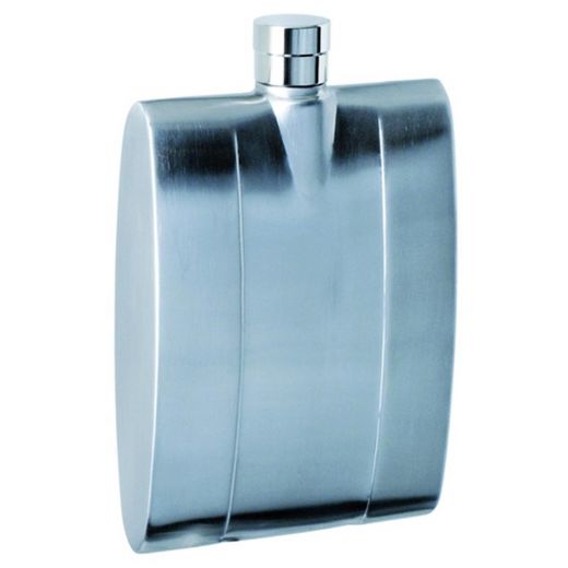 Visol Leeper Contemporary Stainless Steel 4Oz Liquor Flask