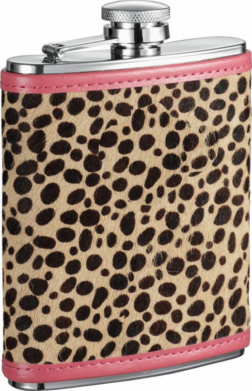 Visol Cheetah X Pink & Cheetah Pattern Liquor Flask