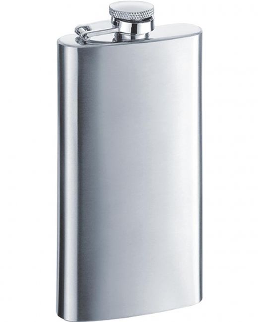 Visol Trim Satin Finish Stainless Steel 5Oz Hip Flask