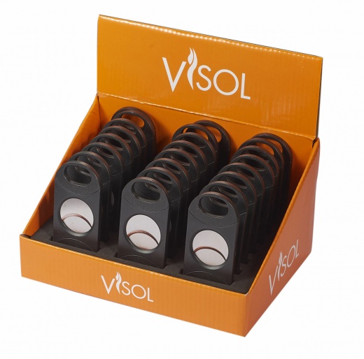 Visol Syrus Double Guillotine Cigar Cutter 24 Retail Prepack