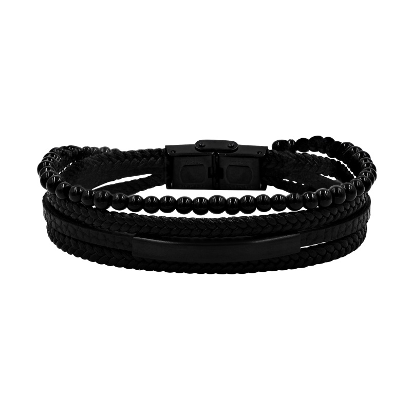 Black Lava Steel Bracelet I Black