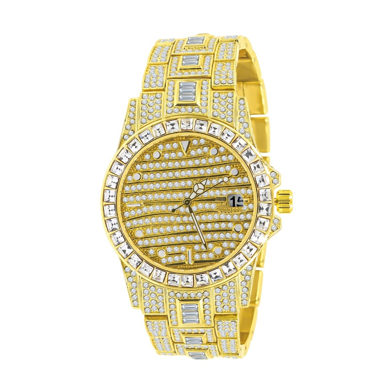 Exquisito Hip Hop Metal Watch | 563152 - Gold
