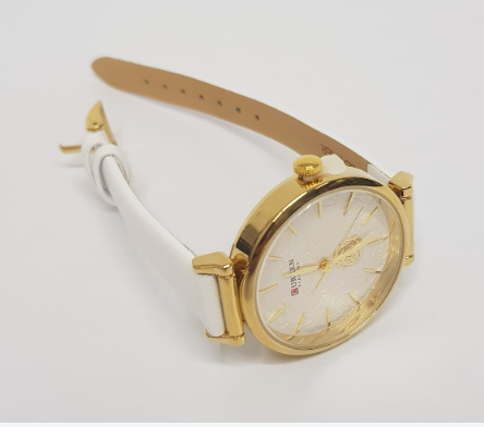 Splendere Curren Women's Leather Watch I White