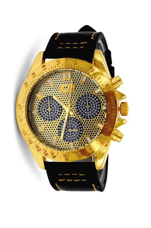 Ice Master Bling Leather Watch