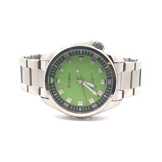 Vestige Metal Back Green Stainless Iced Out Watch