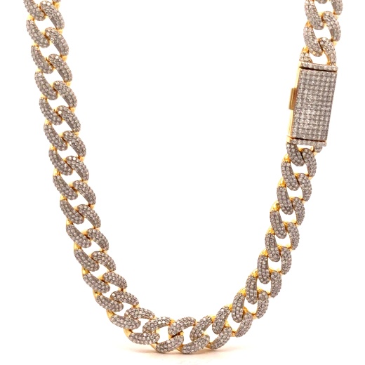 Mavin Silver Moissanite 10Mm Chain - Ultimate Elegance