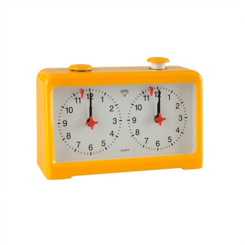 Diamond Quartz Analog Chess Clock - Yellow
