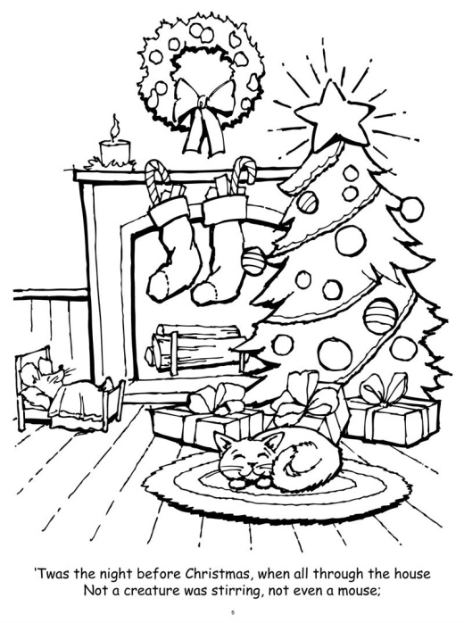 Twas the Night Before Christmas Big Coloring Book 12 x 18