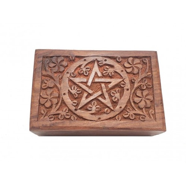Wooden Pentagram Storage Box