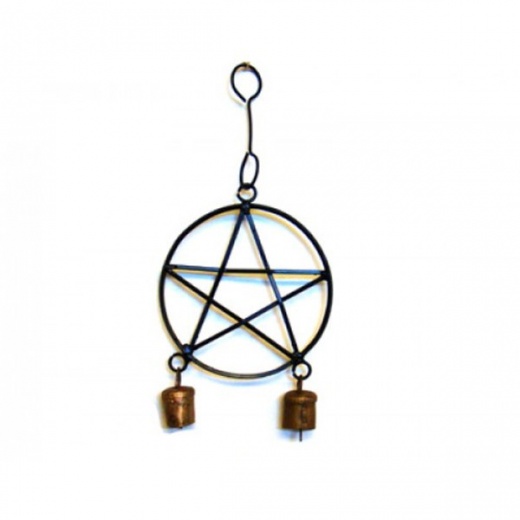 Pentacle Wind Chime 11"h - Unique Home Decor Item