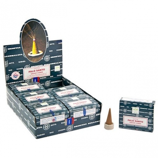 Satya Palo Santo Cones (12/Box) - Natural Air Purifier for a Peaceful Atmosphere
