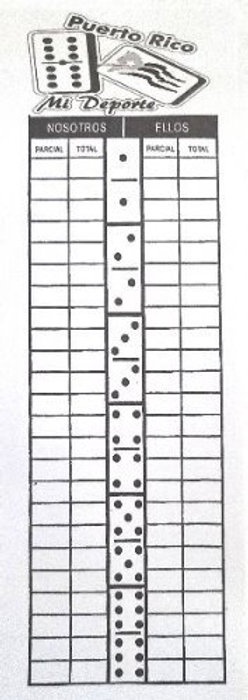 Puerto Rico Dominoes Sheets Score