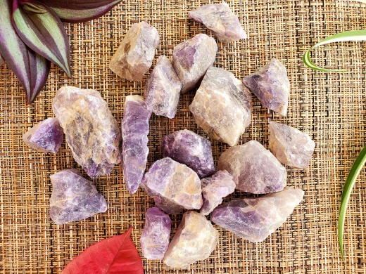 Amethyst Rough Rock from India - 1 Pound Natural Rough Gemstones