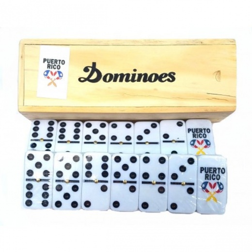 Puerto Rico Double Six Dominos Maracas