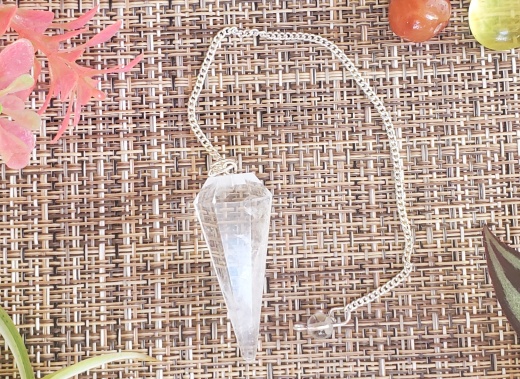 Facet Pendulum 45-50 Mm Crystal Quartz