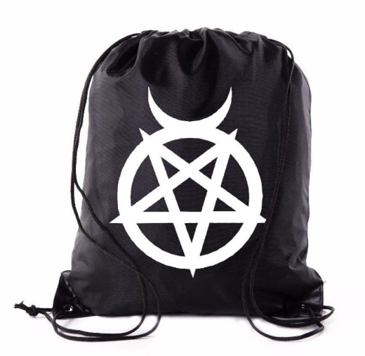 Drawstring Bag: Inverted Pentagram #2