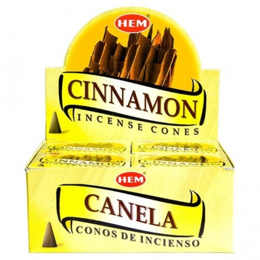 Cinnamon Incense Cones - 12 Boxes with Display