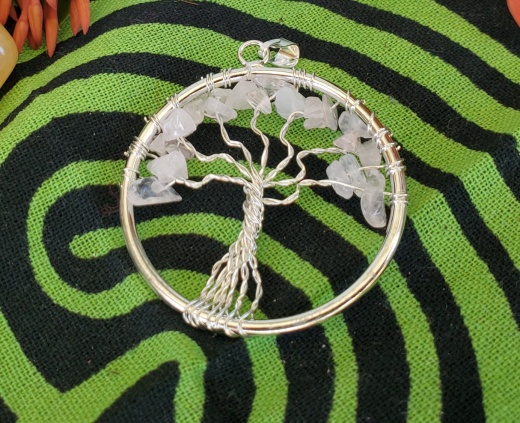 Tree Of Life Pendant : Rose Quartz