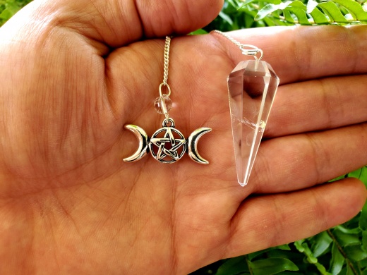 Triple Moon Pendulum 45-50MM (Crystal Quartz)