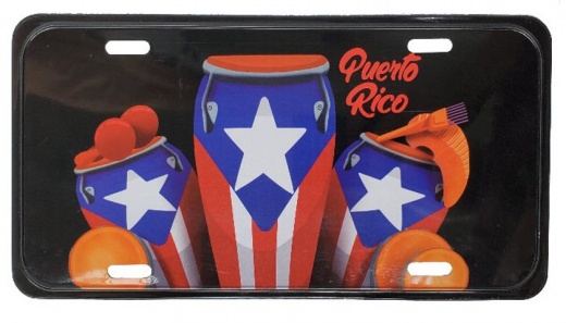 Puerto Rico License Plate: Flag Conga