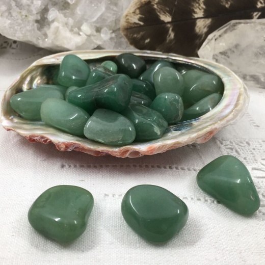 Tumbled Stone Green Aventurine (25-30 Mm) - 1 lb Lot
