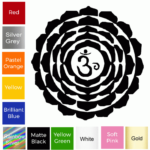 Crown Chakra Sticker #18 - Waterproof Vinyl Decal for Indoor and Outdoor Use