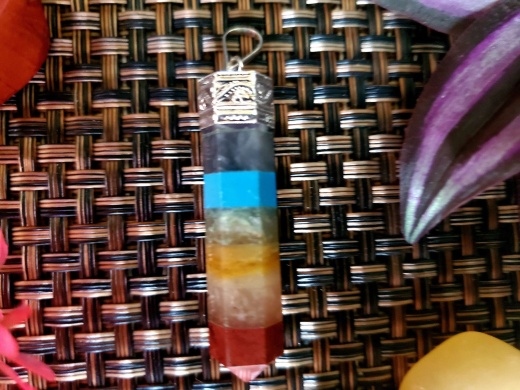 Seven Chakra Stone Single Point Pendant