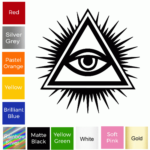 Eye Of Providence Sticker (Illuminati) #4 - Glossy Vinyl Decal