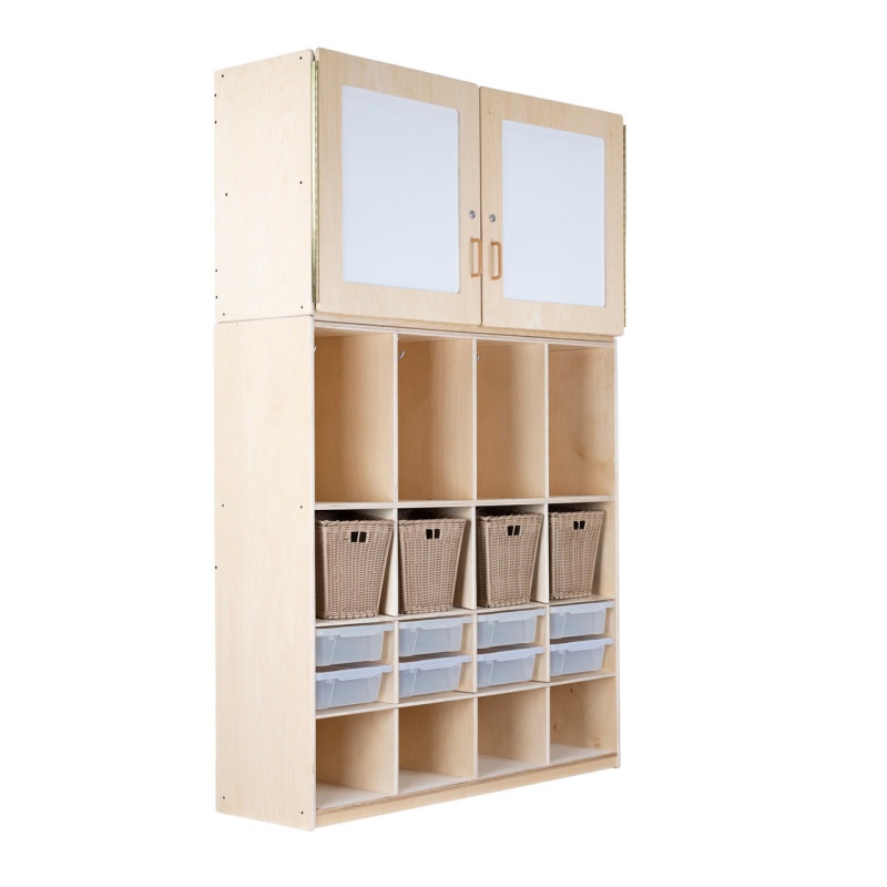 The Classroom Organizer With Locking Cabinet And Four Divided Backpack Storage Sections