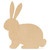 Wood Easter Rabbit Medium, 8" X 7"